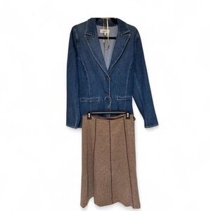 Wool Blend Midi Skirt 89% Wool | Heritage Equestrian Style